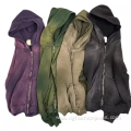 Oversized Plain Olive Green Graphic Pullover Hoodies